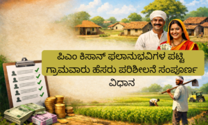 PM Kisan beneficiary list village wise name check 2026 Karnataka