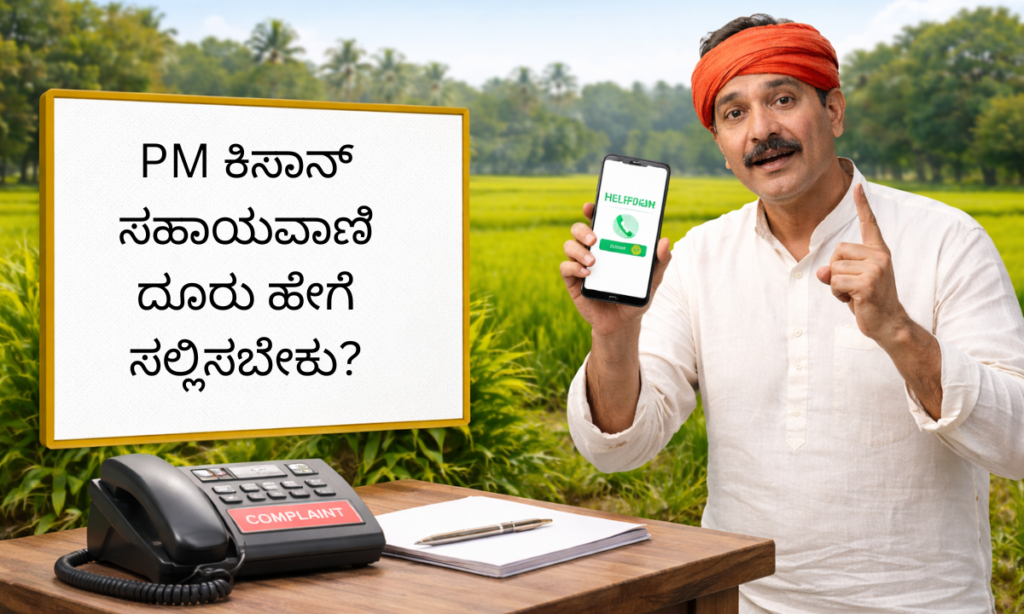 PM Kisan helpline number complaint process Karnataka ADA 2026